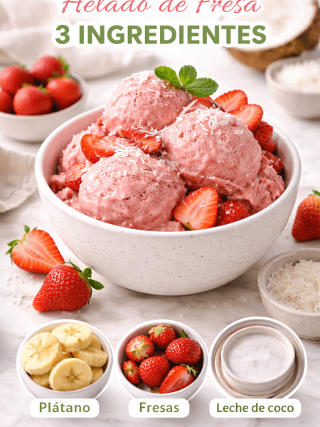 Helado de fresa