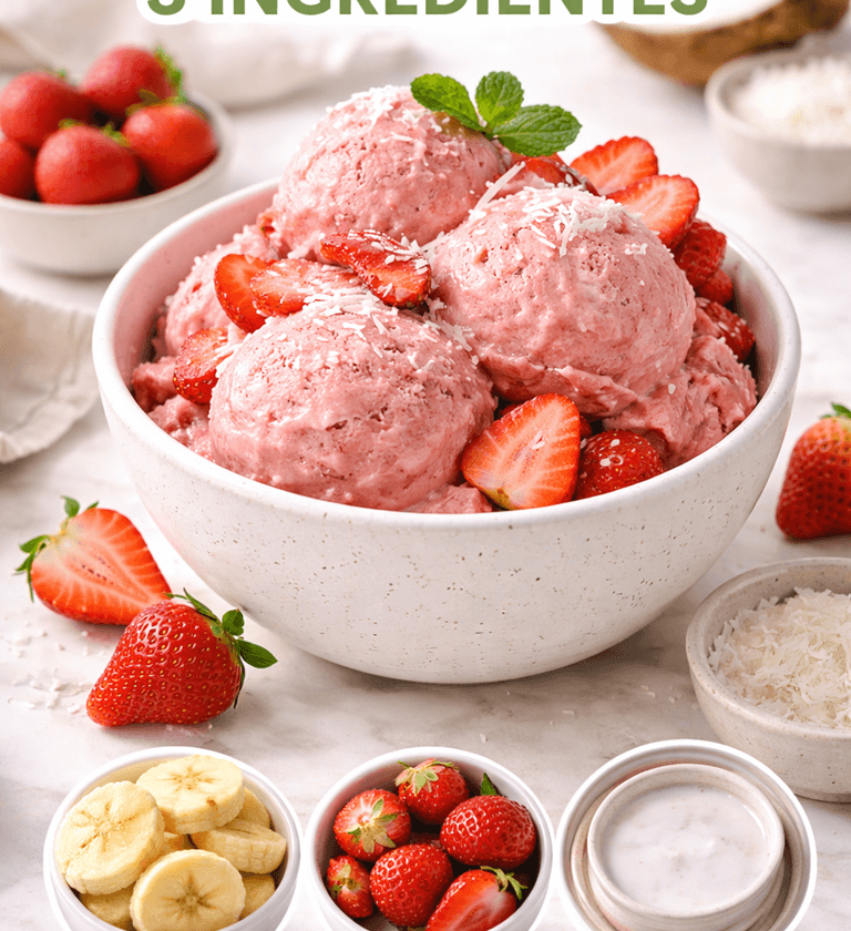 Helado de fresa