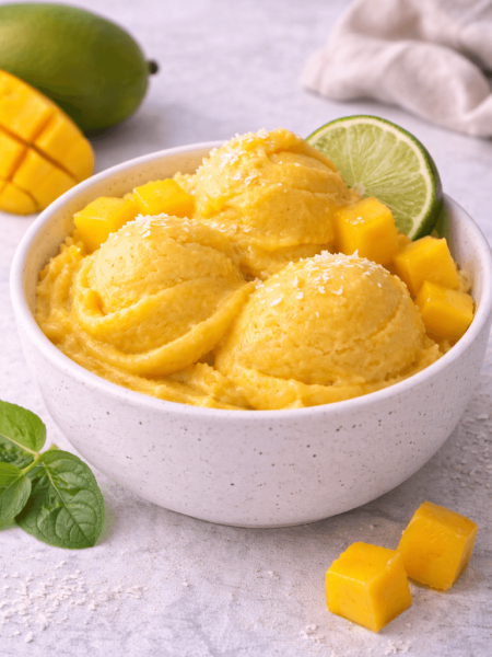 Helado de Mango Casero con 3 Ingredientes