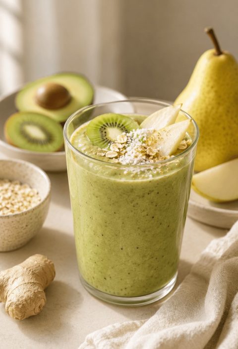 Smoothie de Aguacate, Pera y Kiwi
