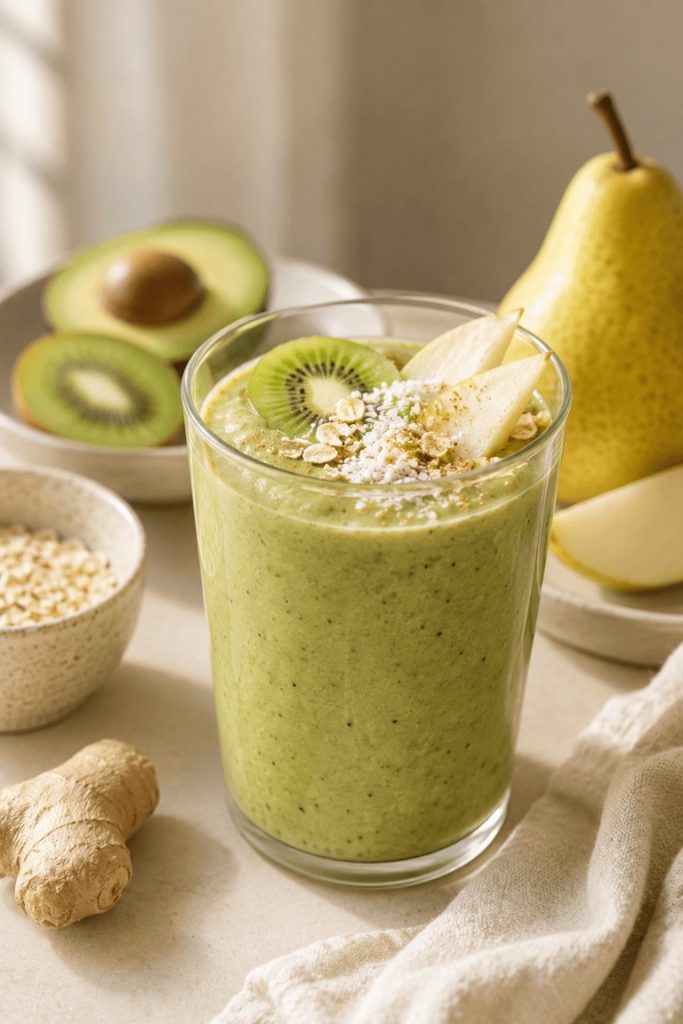 Smoothie de Aguacate, Pera y Kiwi