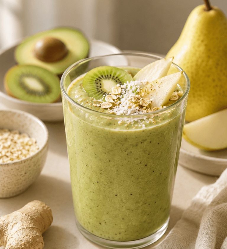 Smoothie de Aguacate, Pera y Kiwi